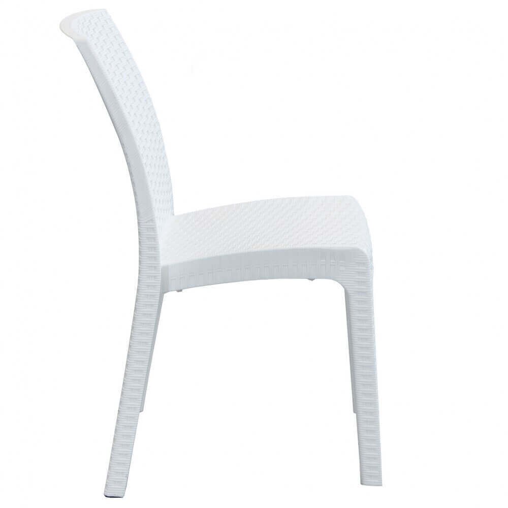 WADE – set tavolo da giardino con sedie fisso in wicker cm 150×90