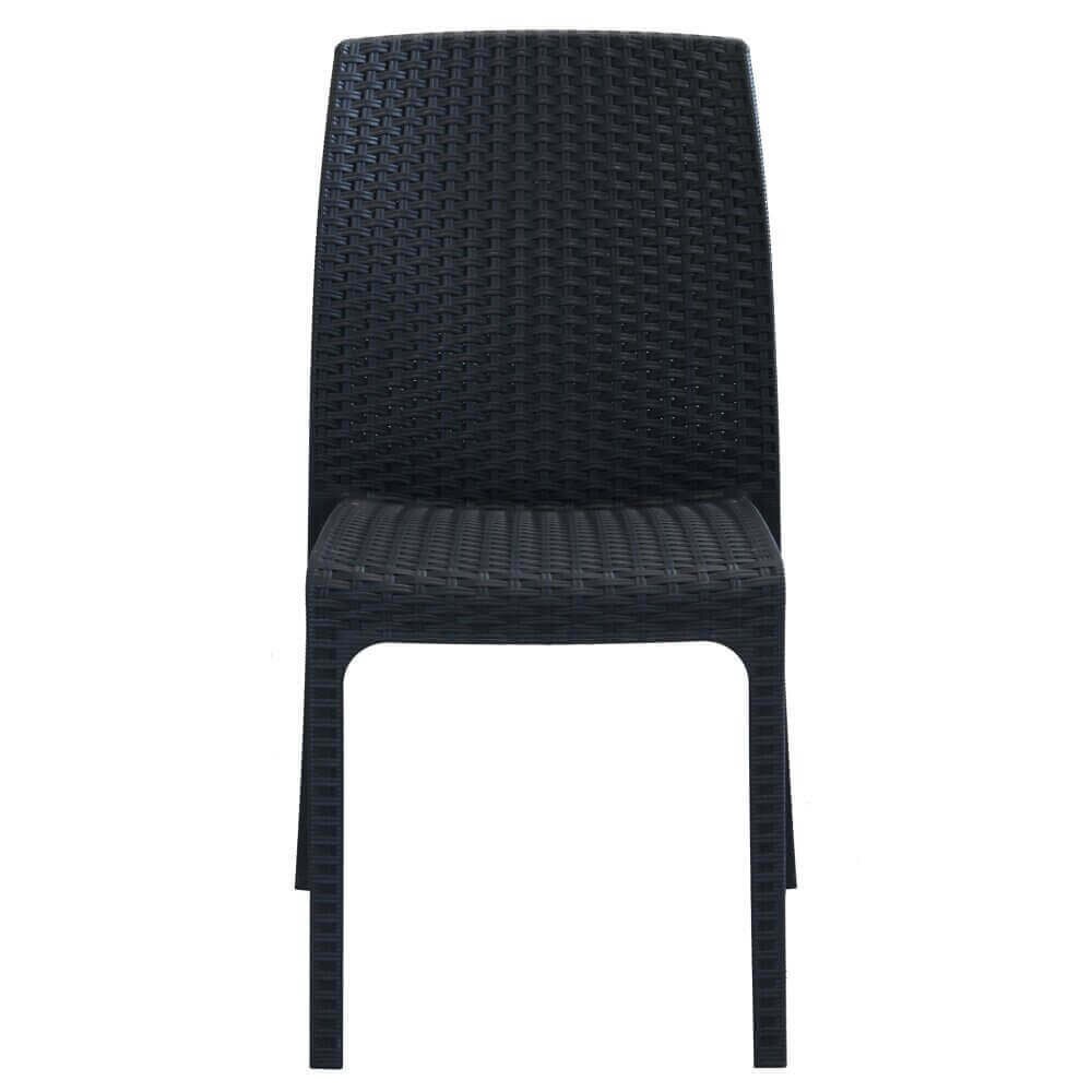 WADE – set tavolo da giardino con sedie fisso in wicker cm 150×90