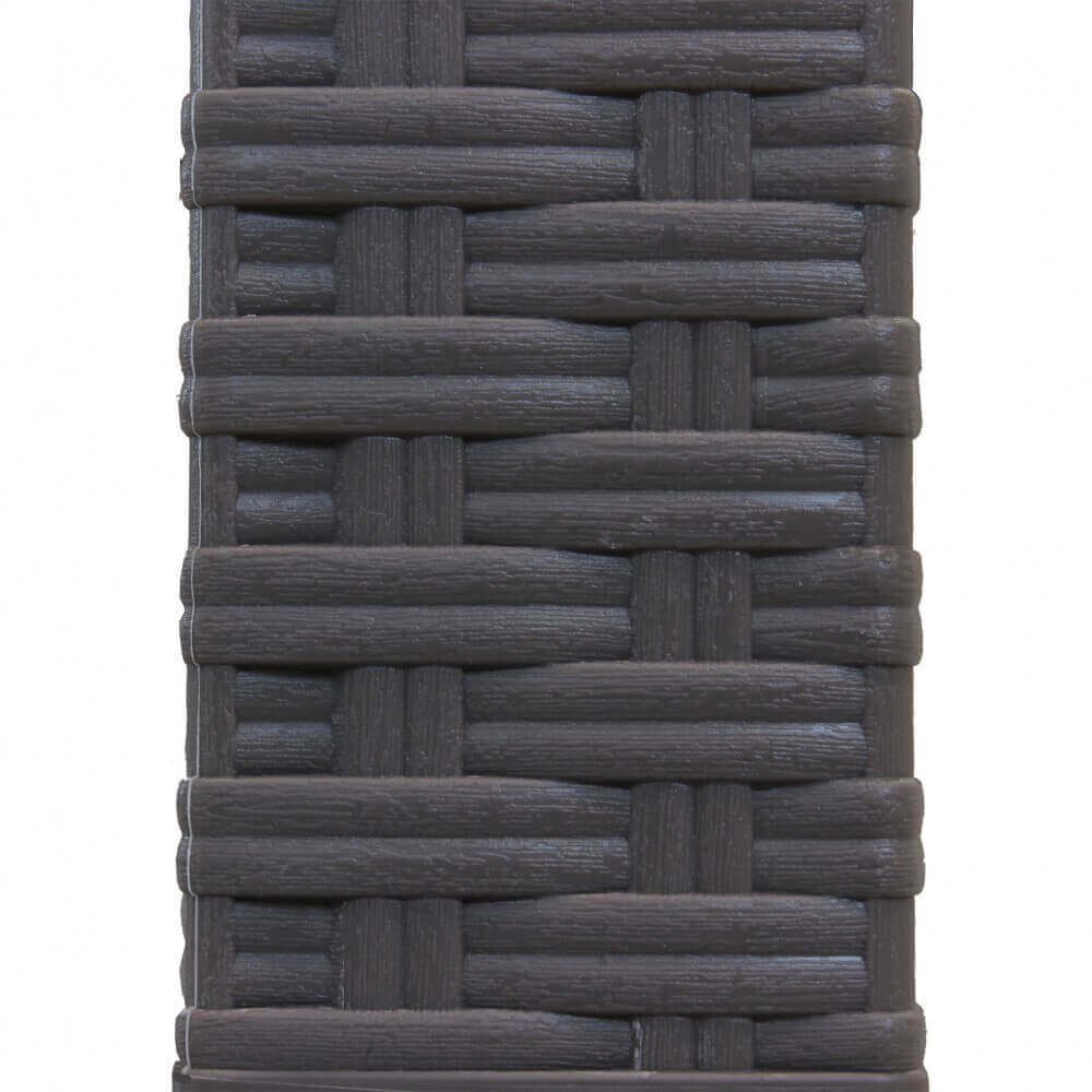 WADE – set tavolo da giardino con sedie fisso in wicker cm 80x80x74 h