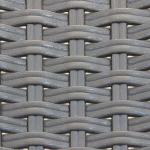WADE – set tavolo da giardino con sedie fisso in wicker cm 80x80x74 h