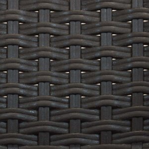 WADE – set tavolo da giardino con sedie fisso in wicker cm 80x80x74 h