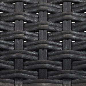 WADE – set tavolo da giardino con sedie fisso in wicker cm 80x80x74 h