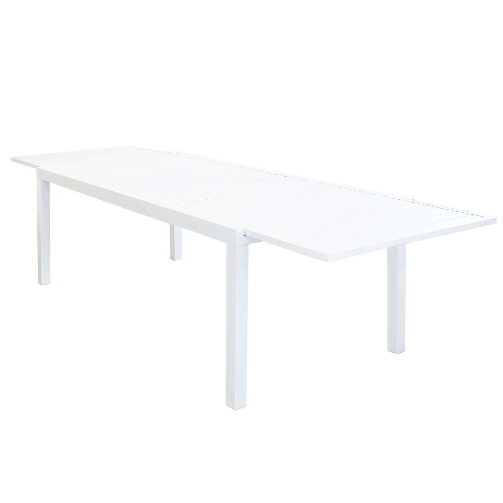 DAVID – set tavolo da giardino con sedie 200/300×100 struttura e piano in alluminio