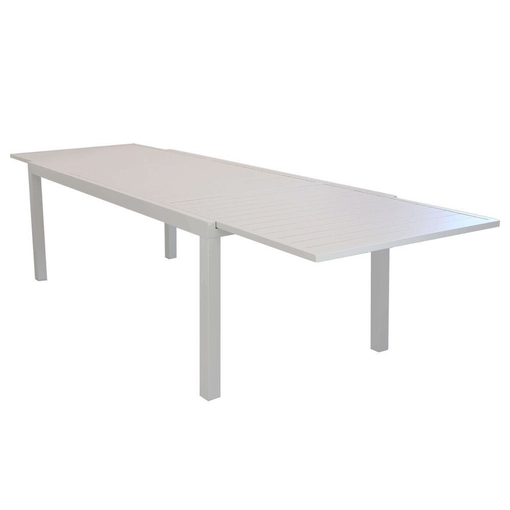 DAVID – set tavolo da giardino con sedie 200/300×100 struttura e piano in alluminio