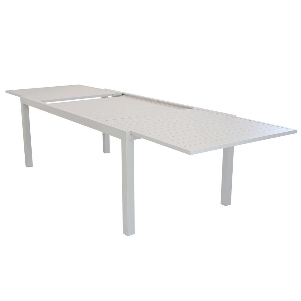 DAVID – set tavolo da giardino con sedie 200/300×100 struttura e piano in alluminio