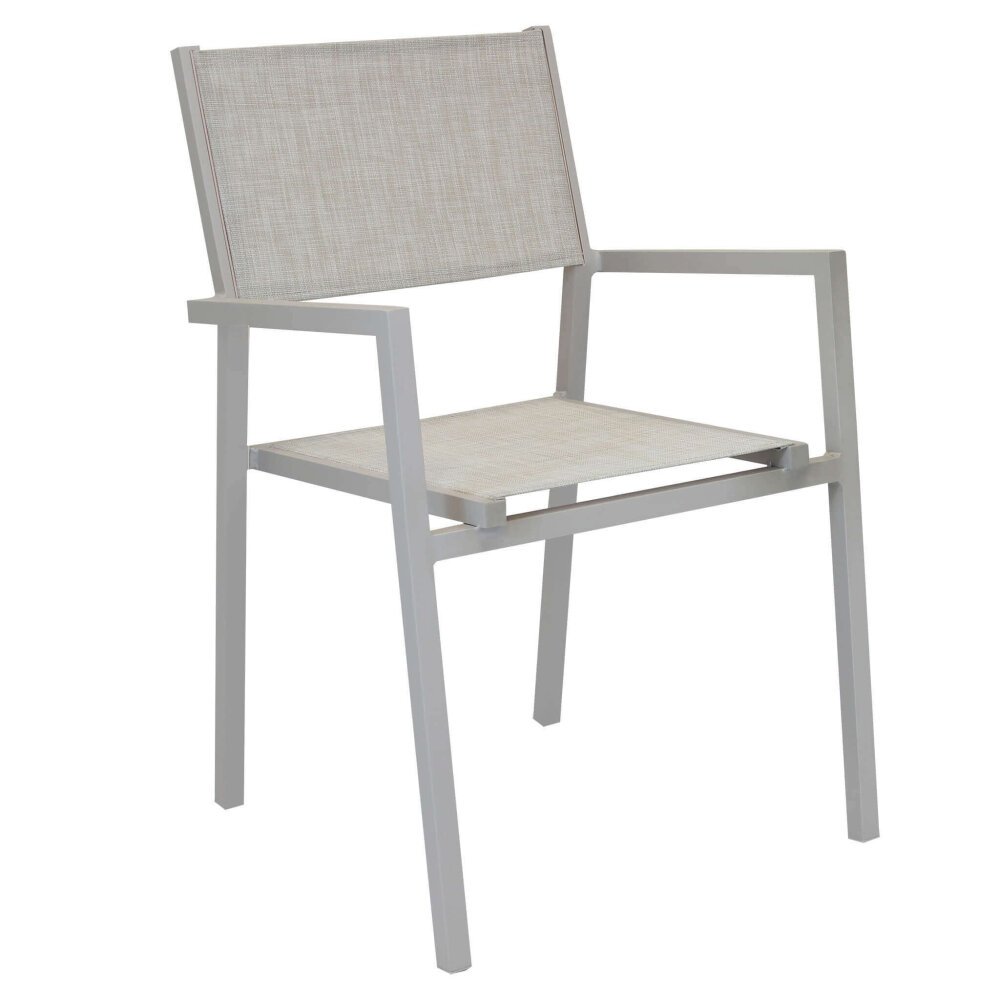 DAVID – set tavolo da giardino con sedie 200/300×100 struttura e piano in alluminio