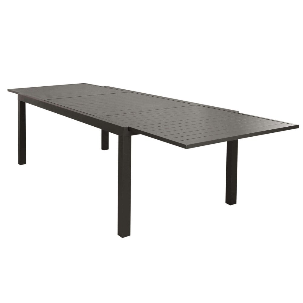 DAVID – set tavolo da giardino con sedie 200/300×100 struttura e piano in alluminio