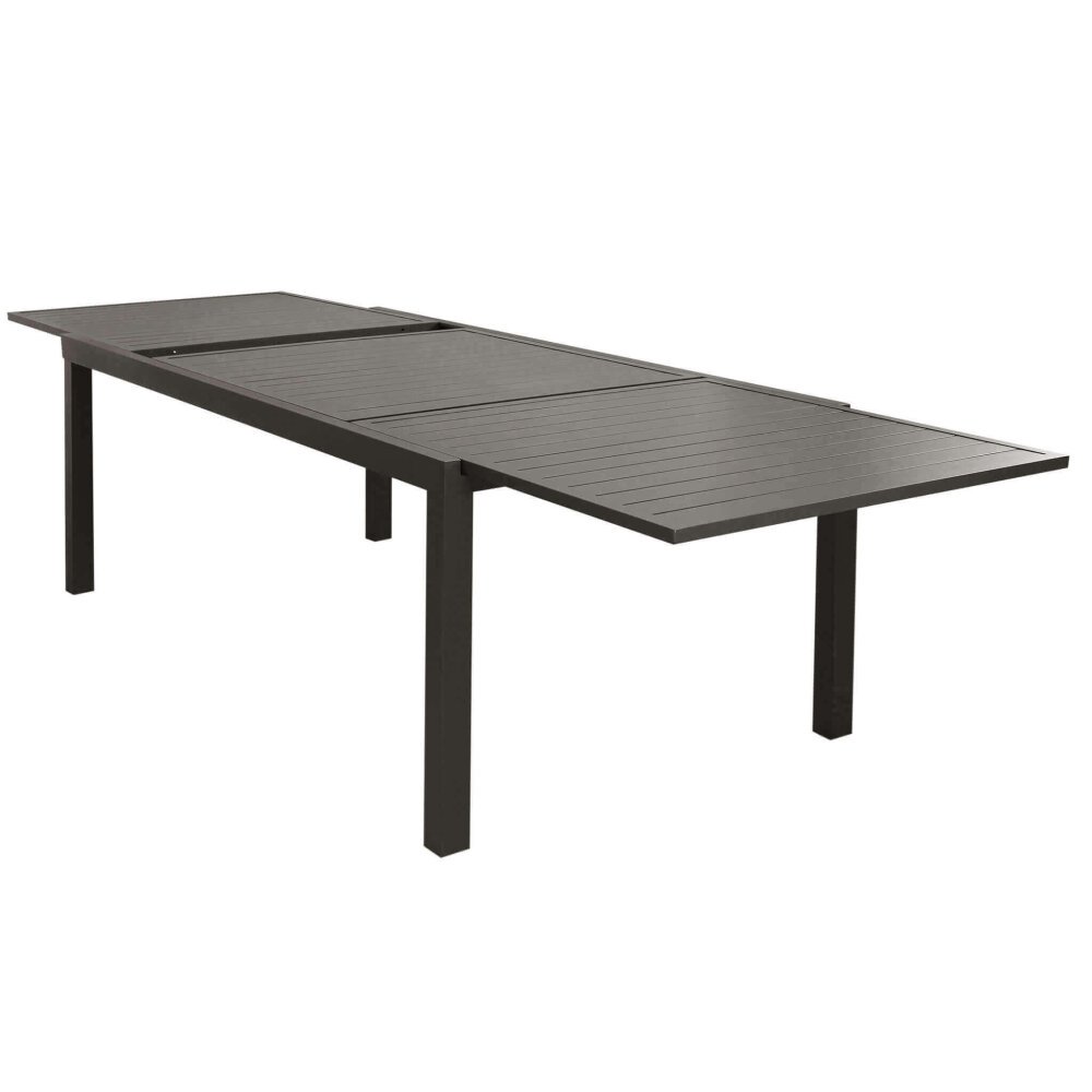 DAVID – set tavolo da giardino con sedie 200/300×100 struttura e piano in alluminio