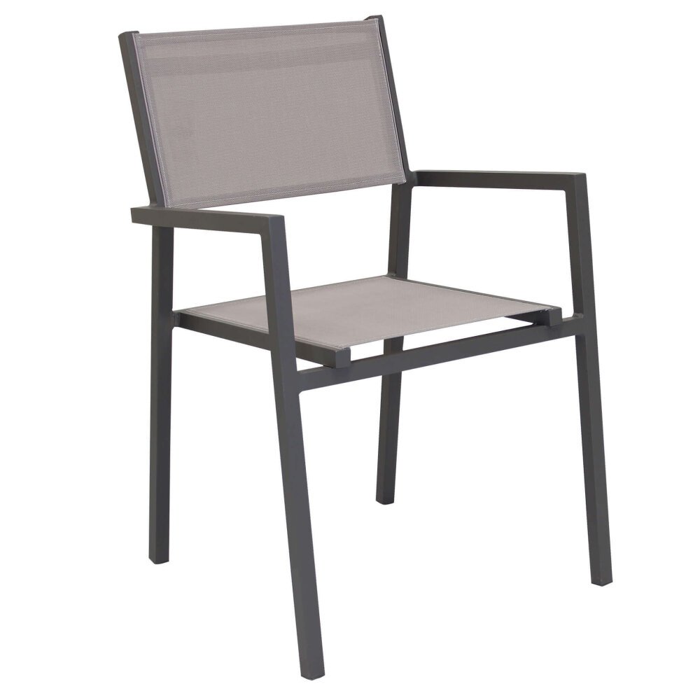 DAVID – set tavolo da giardino con sedie 200/300×100 struttura e piano in alluminio