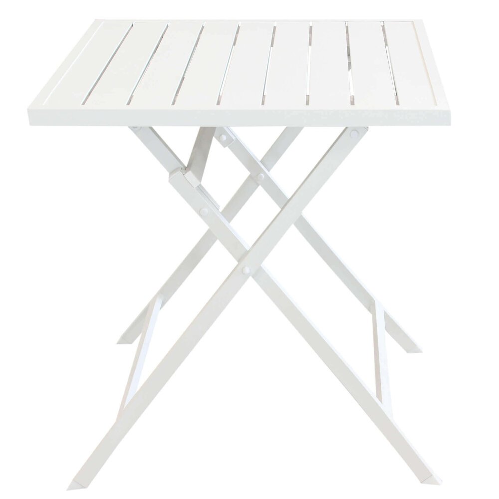 DANIEL – set tavolo da giardino con sedie pieghevole salvaspazio in alluminio 70×70