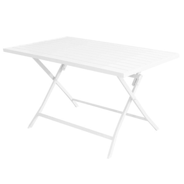DANIEL – set tavolo da giardino con sedie pieghevole salvaspazio in alluminio 70×130
