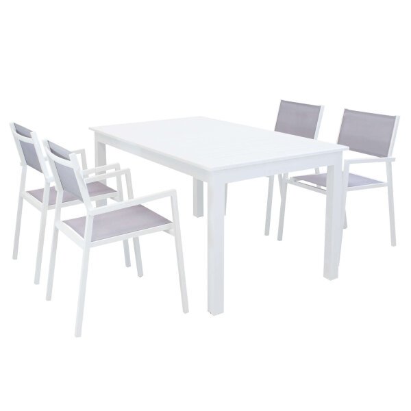 SCOTTY – set tavolo da giardino con sedie allungabile 150/210×90