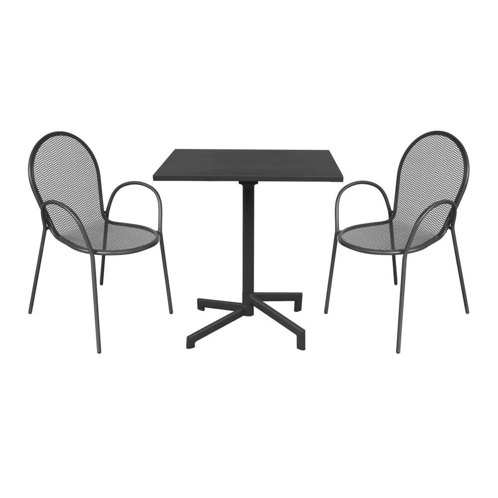 LARRY – set tavolo da giardino con sedie 70×70