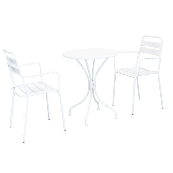 LUCKY – set tavolo da giardino con sedie tondo 60