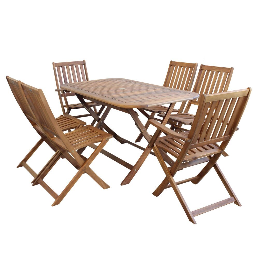 Jasper – set tavolo da giardino con sedie pieghevole salvaspazio 150×80