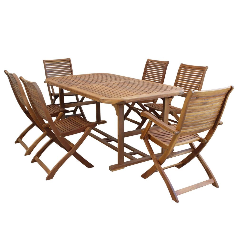 Russell – set tavolo da giardino con sedie allungabile 180/240×100