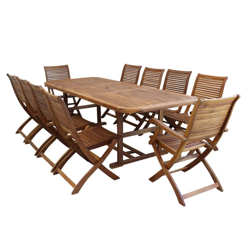 Russell – set tavolo da giardino con sedie allungabile 180/240×100