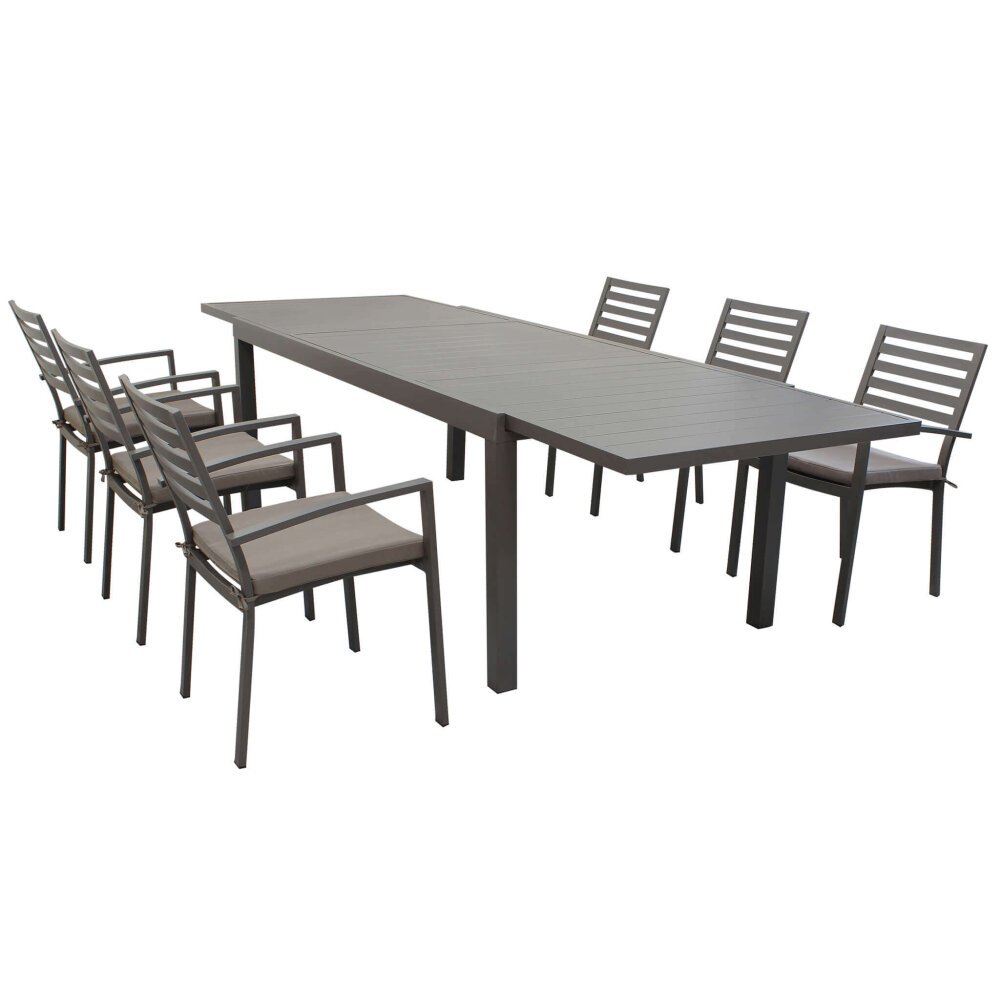 DAVID – set tavolo da giardino con sedie allungabile 160/240×90
