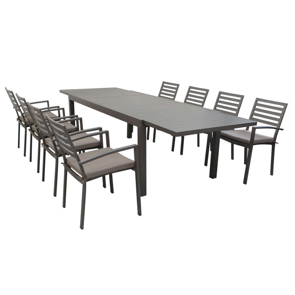 DAVID – set tavolo da giardino con sedie allungabile 160/240×90