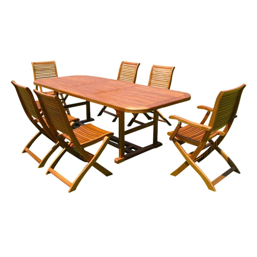 Russell – set tavolo da giardino con sedie allungabile 150/200×90