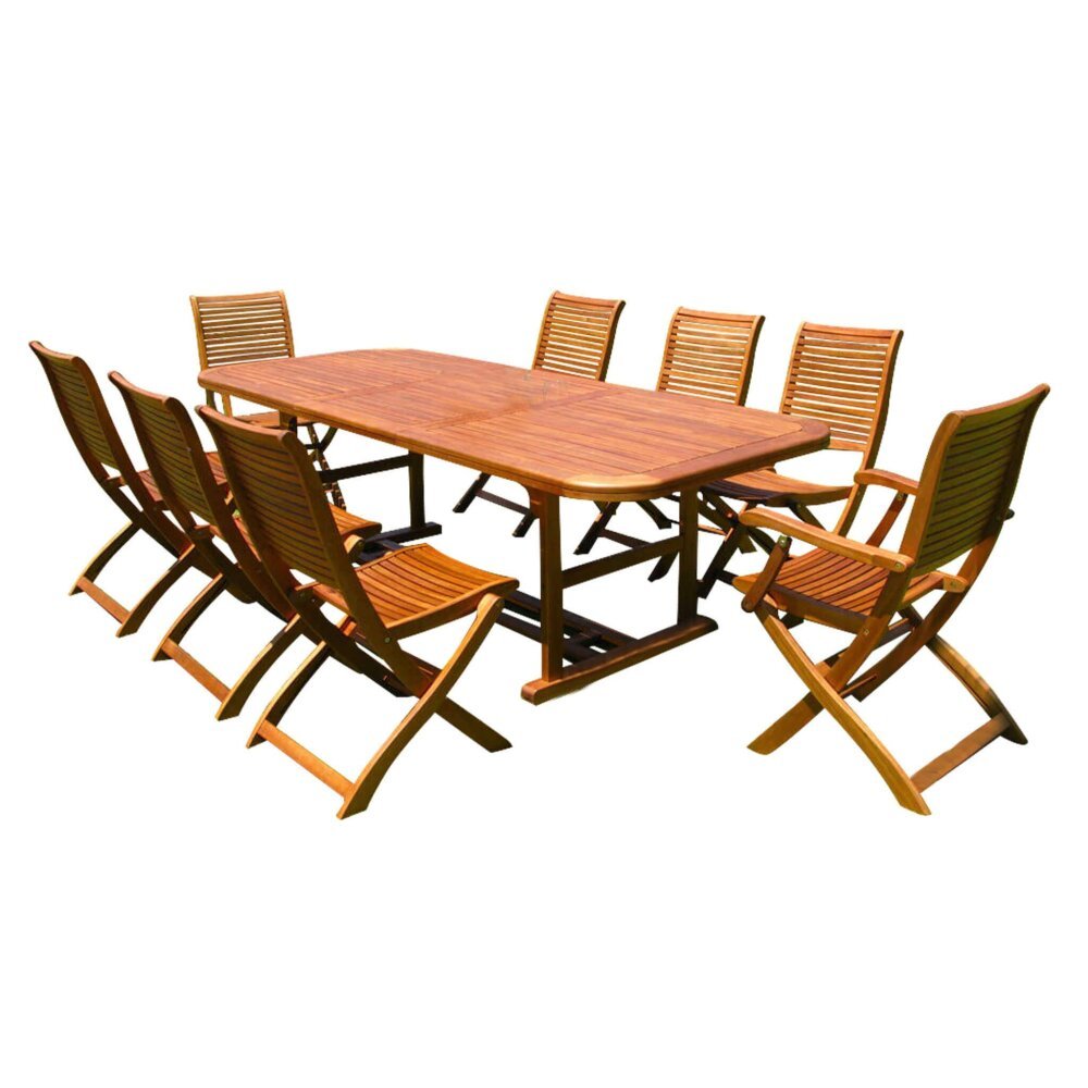 Russell – set tavolo da giardino con sedie allungabile 150/200×90
