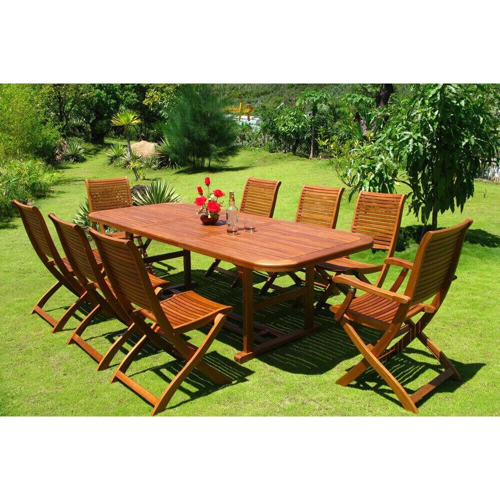 Russell – set tavolo da giardino con sedie allungabile 150/200×90