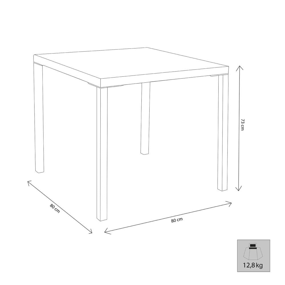 Tavolo da Giardino Quadrato cm 80×80 – CHAD
