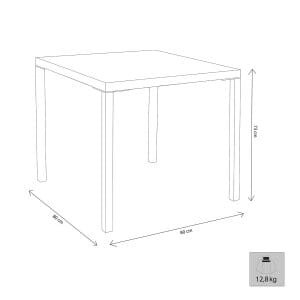 Tavolo da Giardino Quadrato cm 80×80 – CHAD