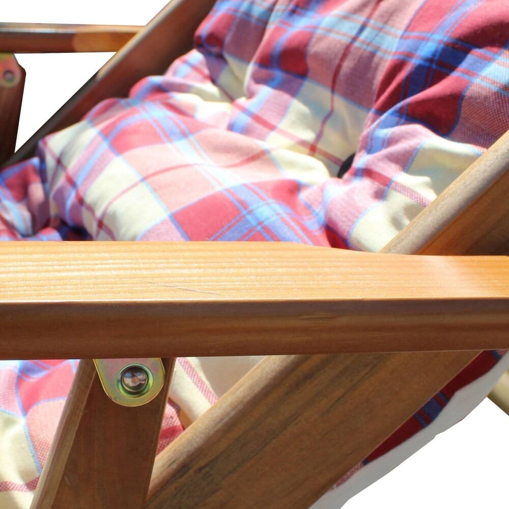 Poltrona Sdraio 3 posizioni con cuscino in Cotone,Legno cm 84x60x100 – OZZY