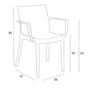 Poltrona da Giardino in Polipropilene cm 55x58x82 – MATRIX