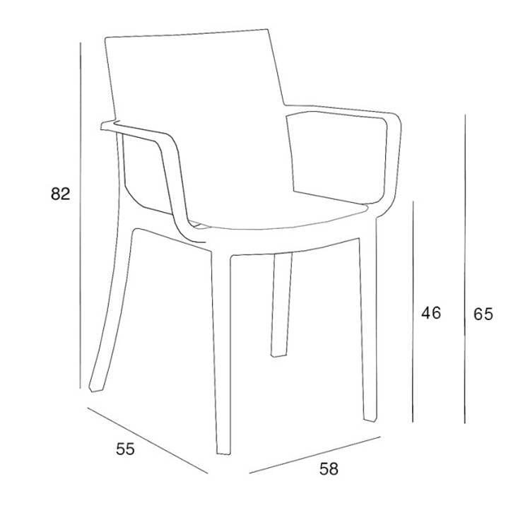Poltrona da Giardino in Polipropilene cm 55x58x82 – MATRIX