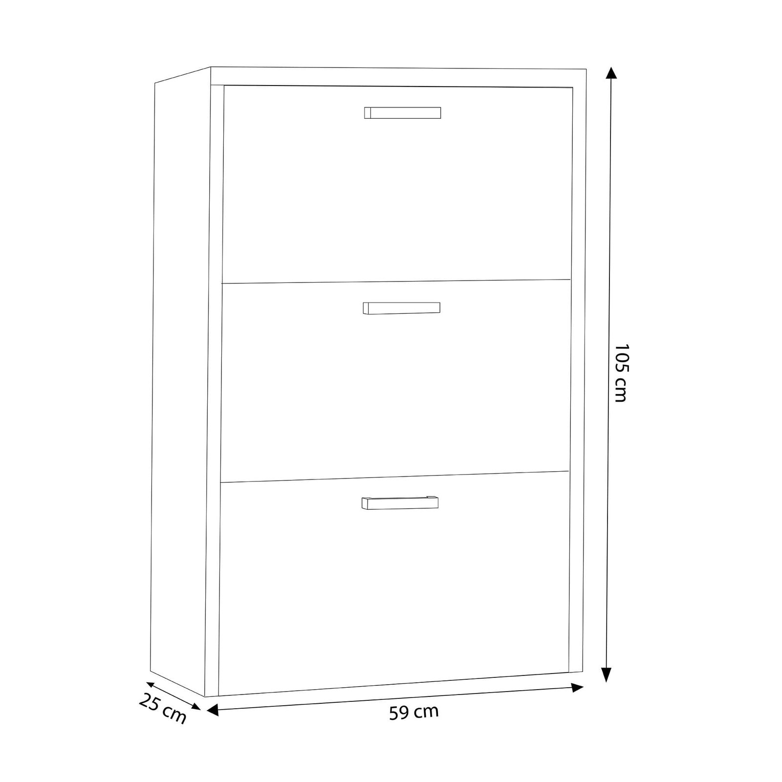 1465_MK801465_4.jpeg Scarpiera 3 ante a ribalta in Truciolare cm 59x25x105 – MELVIN