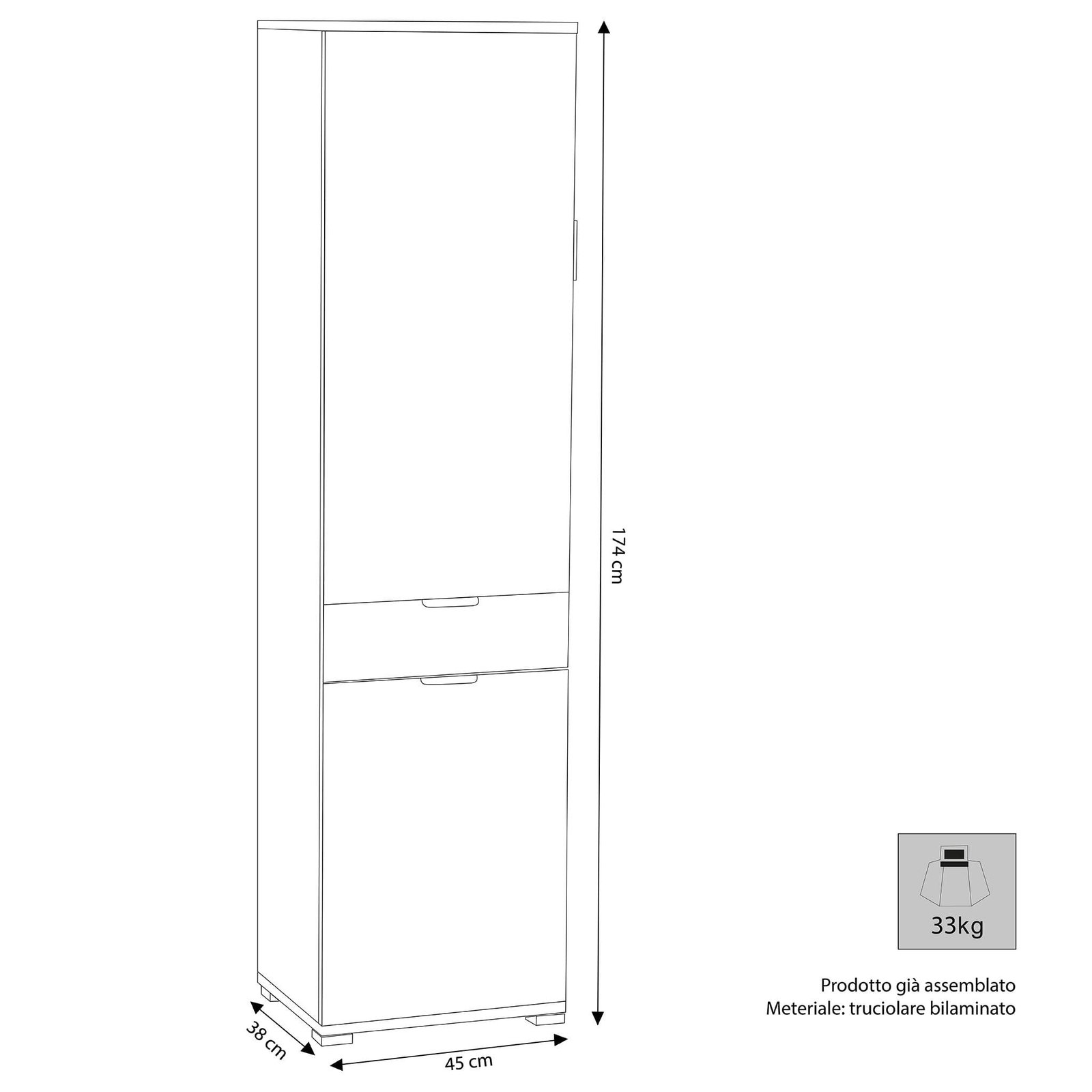 5049_MR805049_3.jpeg Armadio con 2 ante e un cassetto in Truciolare cm 45x38x174 – GREIG