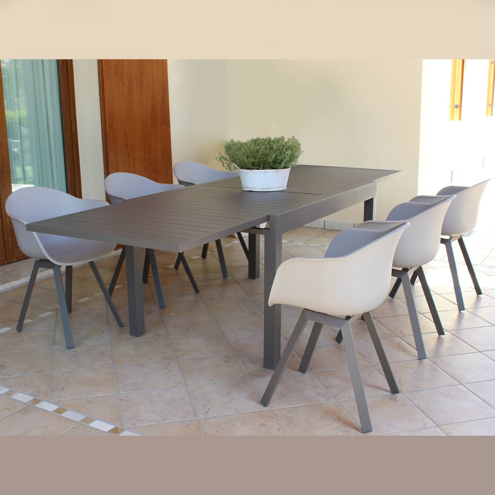 Poltrona da Giardino in Plastica,Alluminio cm 63x55x79 – CLARK