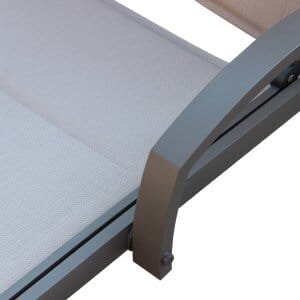 Lettino prendisole da Giardino in Alluminio cm 165×70,5×92 – BRADLEY