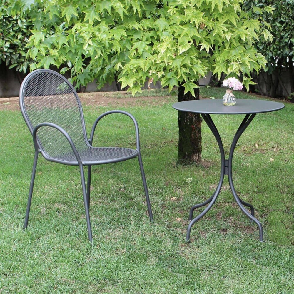 Poltrona da Giardino Impilabile in Acciaio cm 51x61x90 – JOEL