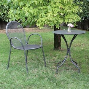 Poltrona da Giardino Impilabile in Acciaio cm 51x61x90 – JOEL