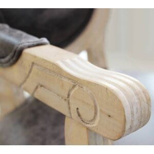 Sedia vintage in ecopelle in Ecopelle cm 46x55x96 – CASIMIR