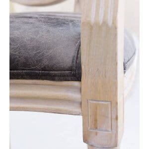 Sedia vintage in ecopelle in Ecopelle cm 46x55x96 – CASIMIR