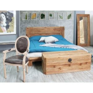 Sedia vintage in ecopelle in Ecopelle cm 46x55x96 – CASIMIR