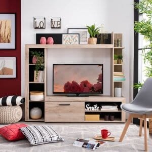 parete attrezzata moderna cm 172,5 x 33 x 157,5 h – ZENWOOD