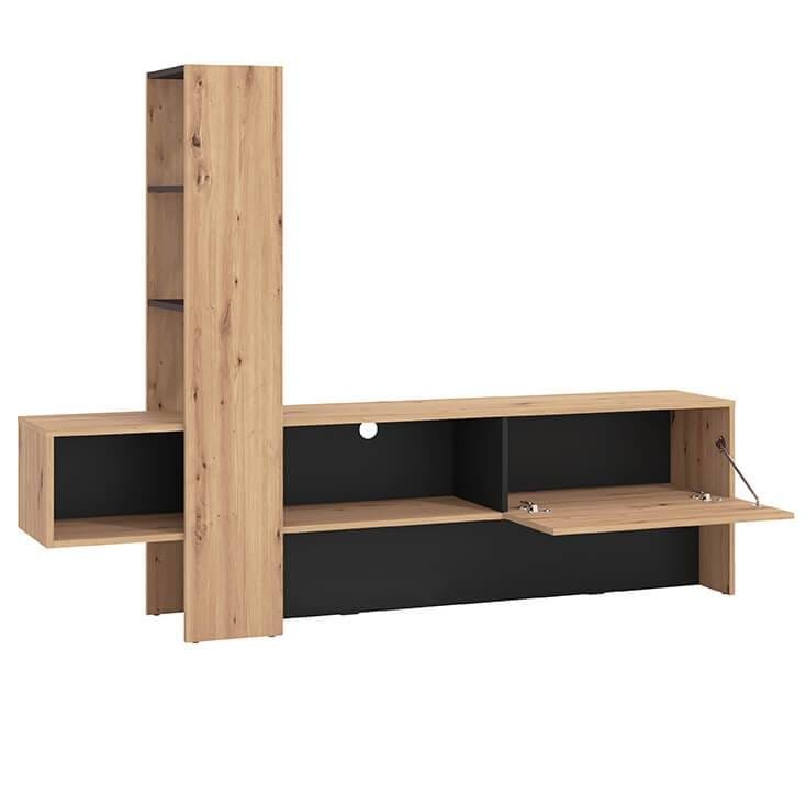 porta tv moderno con un’anta cm 185,5 x 36,5 x 138,5 h – ZENWOOD