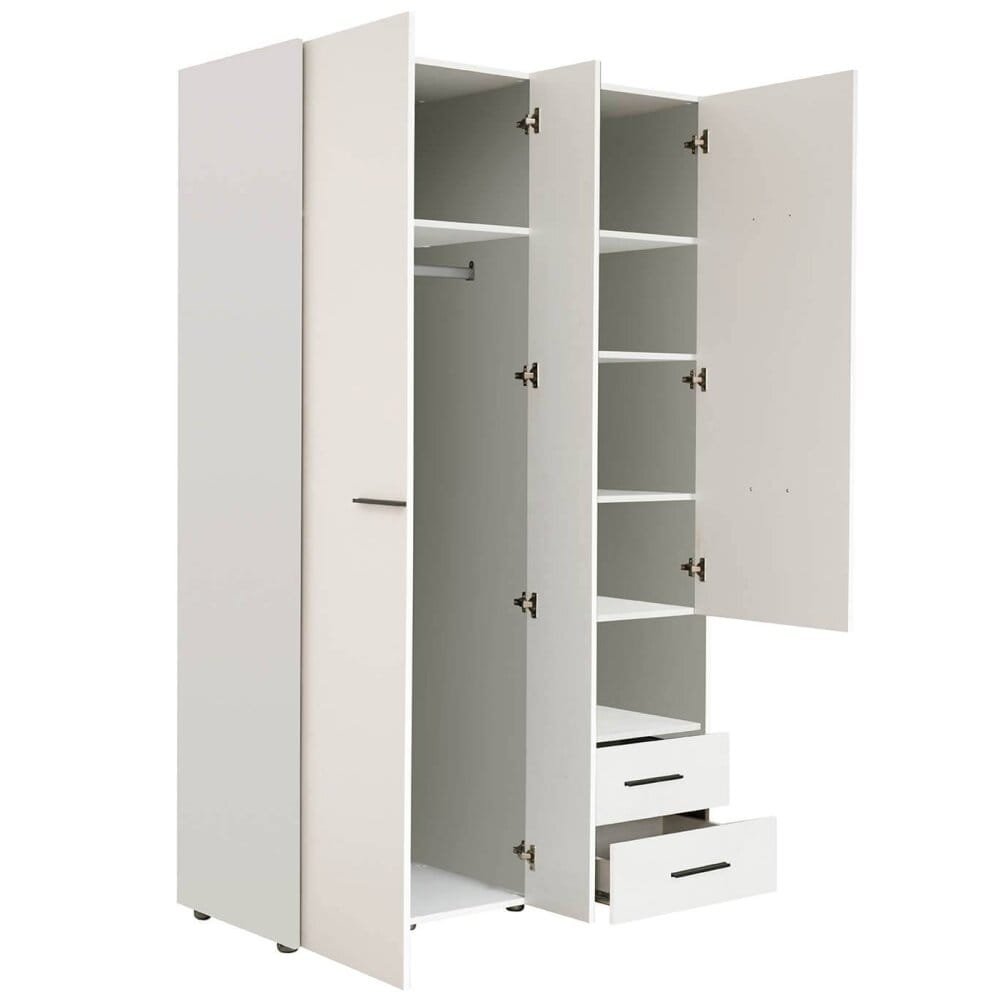 armadio 2 ante 2 cassetti con specchio cm 127,5 x 55 x 205,5 h – CLEANLINE