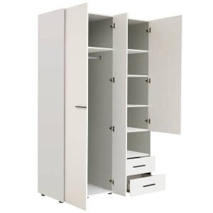 armadio 2 ante 2 cassetti con specchio cm 127,5 x 55 x 205,5 h – CLEANLINE