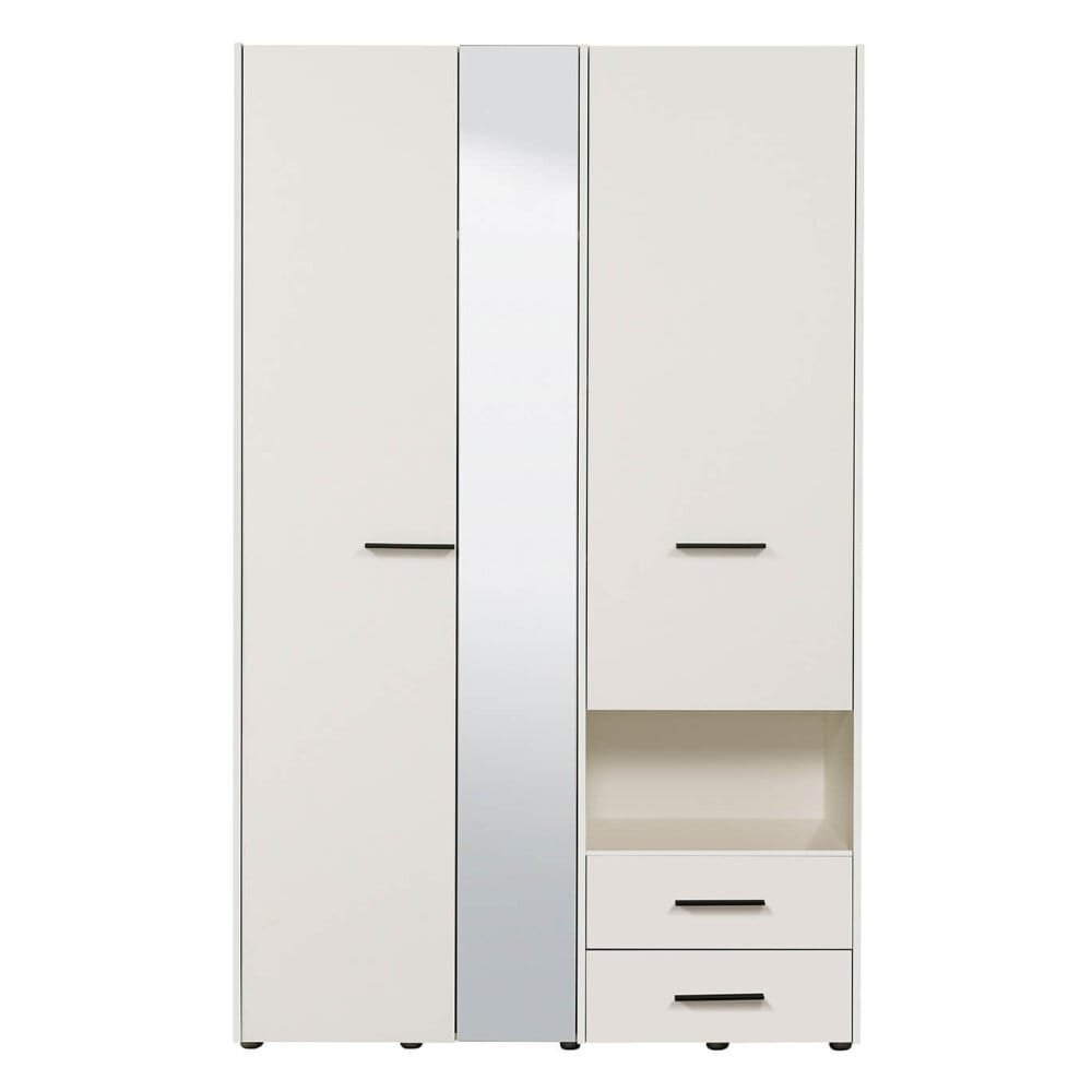 armadio 2 ante 2 cassetti con specchio cm 127,5 x 55 x 205,5 h – CLEANLINE