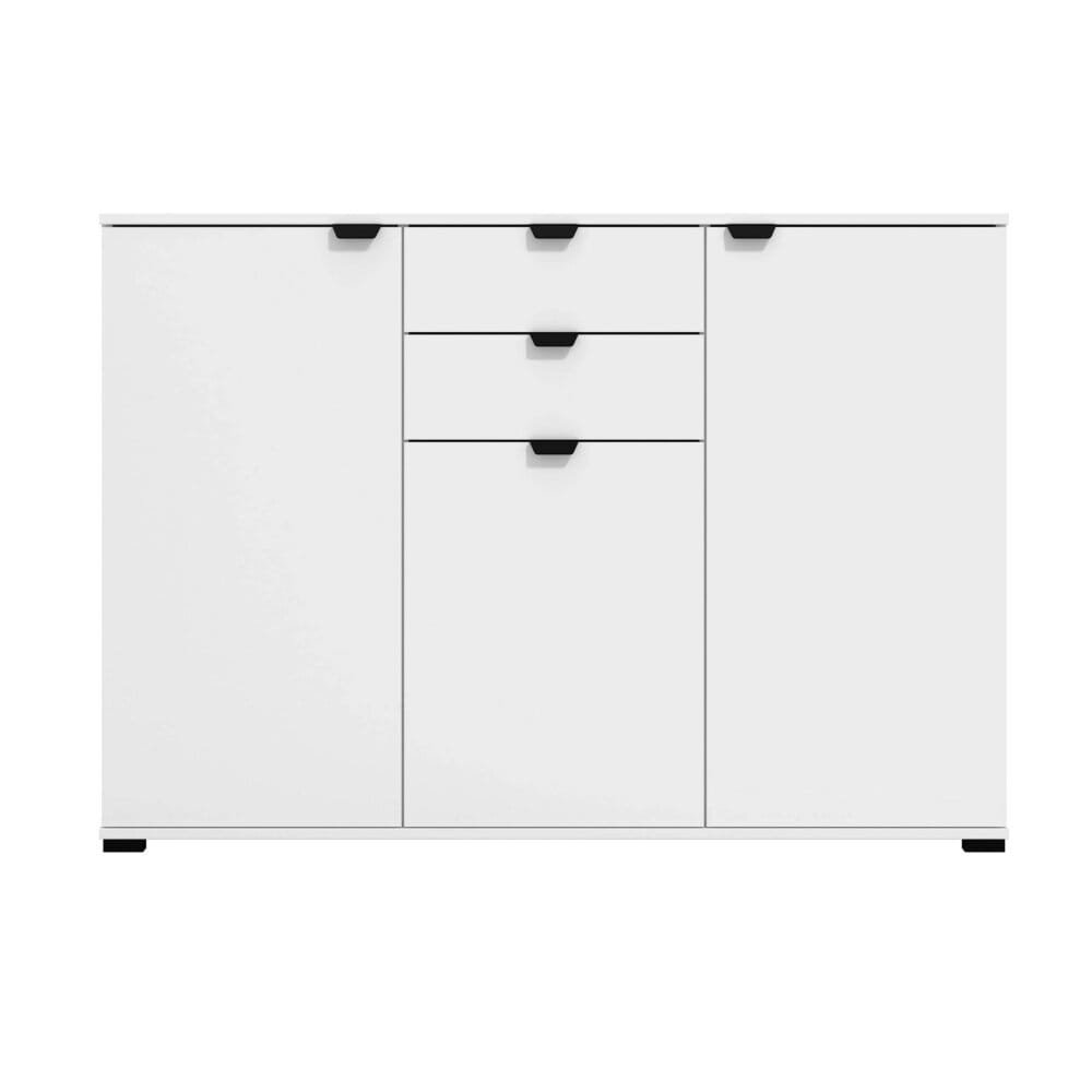 credenza moderna con 3 ante e 2 cassetti cm 135 x 40 x 95 h – PLUS