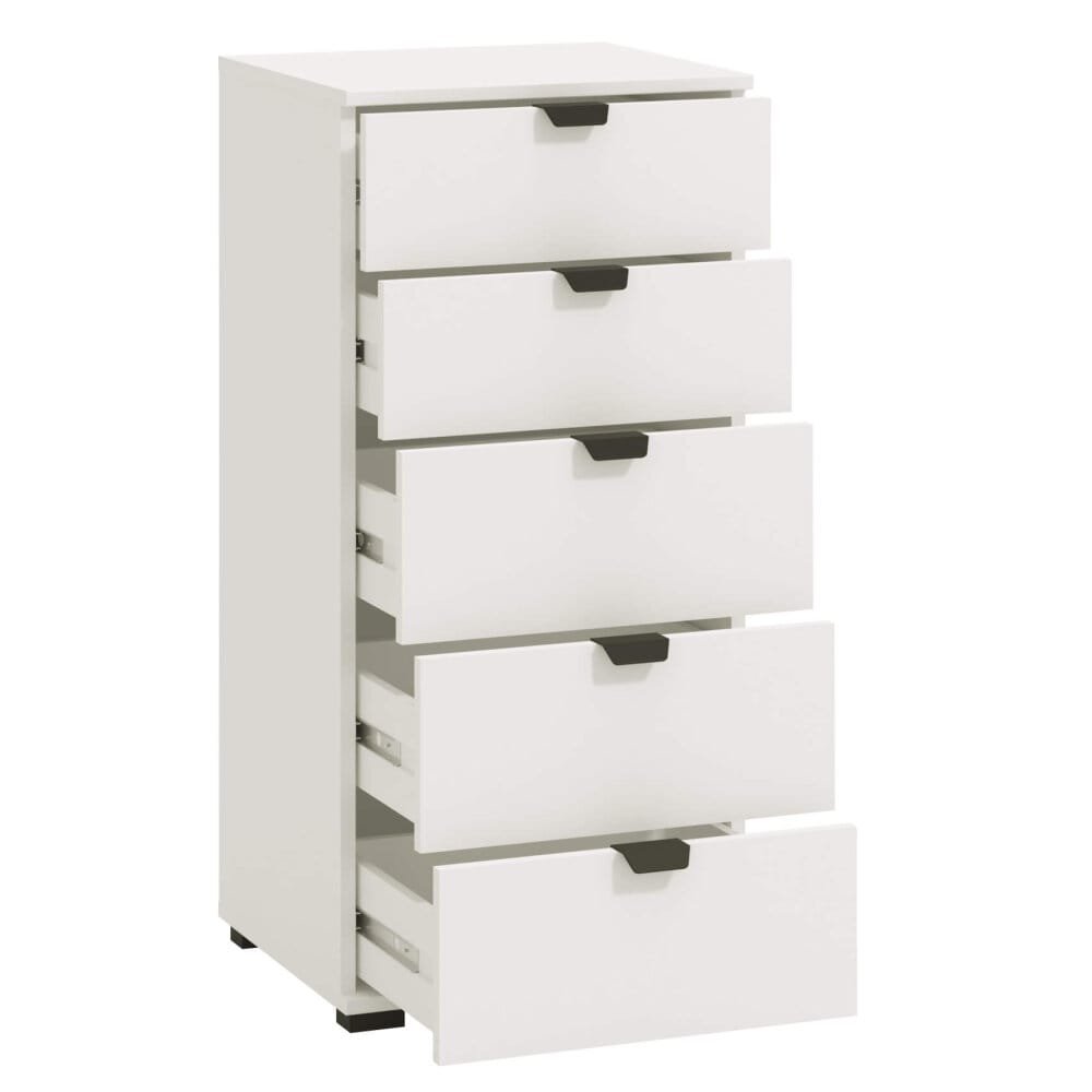 cassettiera moderna 5 cassetti cm 45 x 40 x 95 h – PLUS