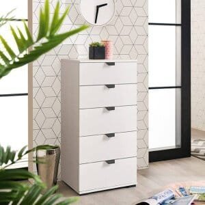 cassettiera moderna 5 cassetti cm 45 x 40 x 95 h – PLUS