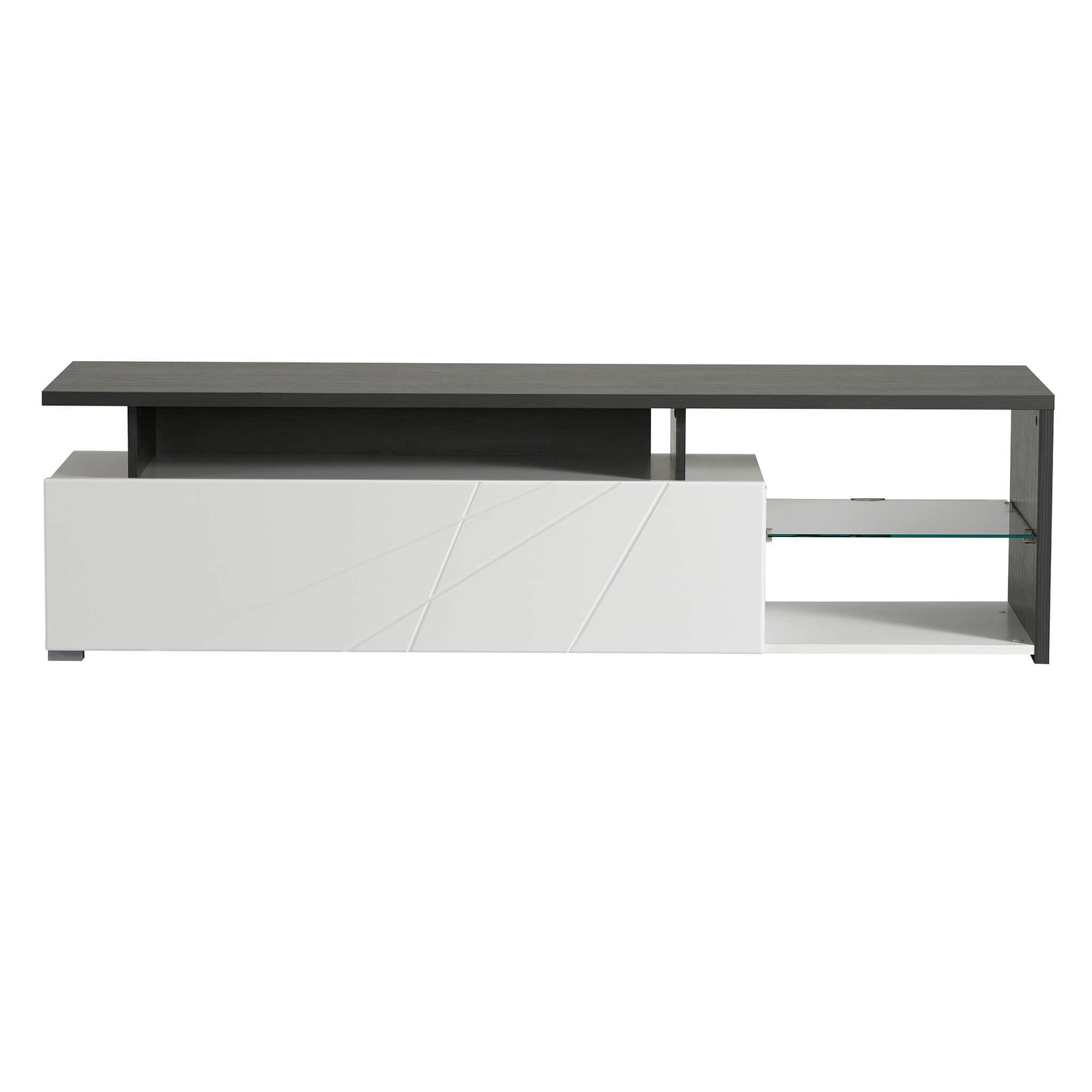 porta tv anta decorata moderno minimal in legno cm 170 x 41,5 x 46,5 h – MISTI
