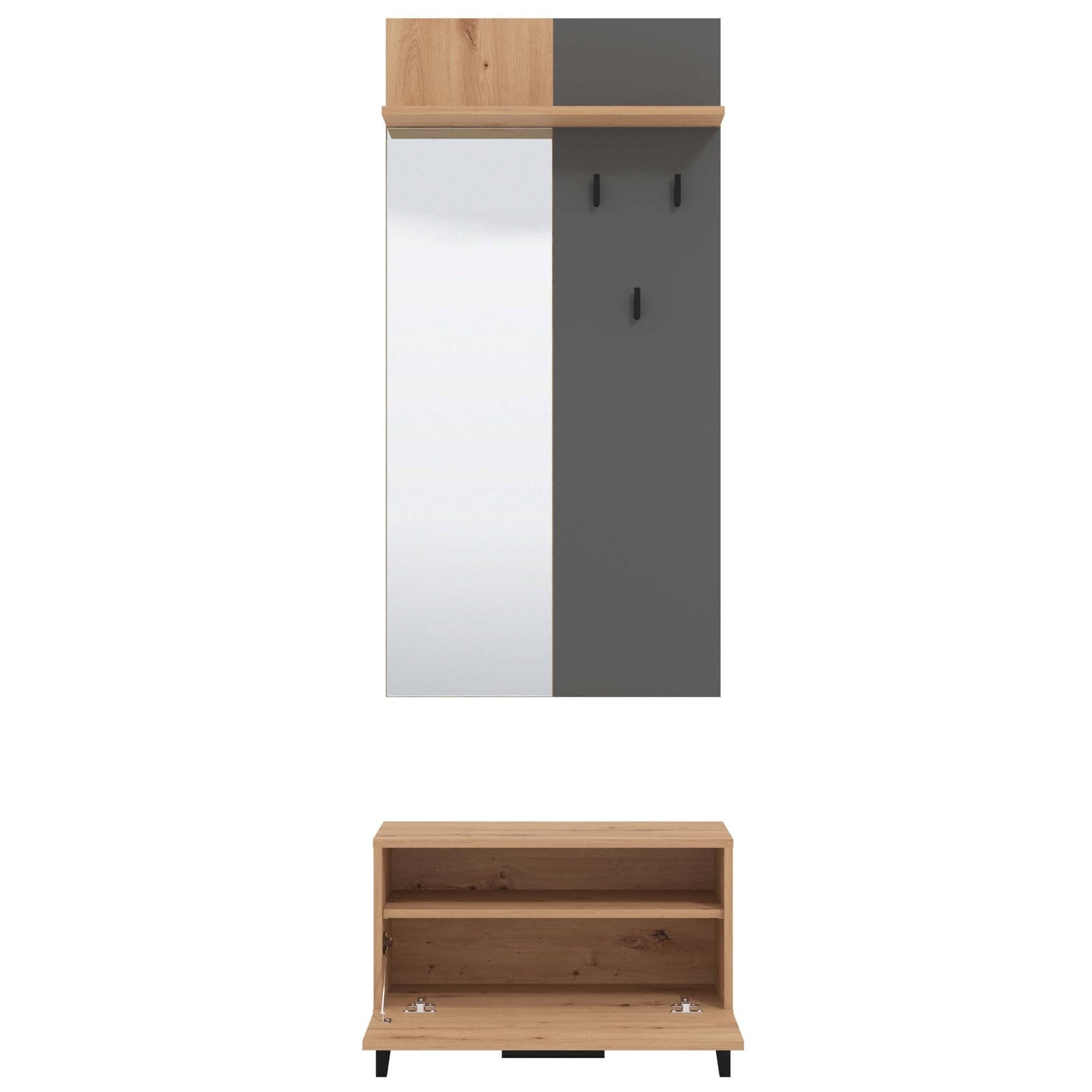 MS80126x_MS801258_3-scaled.jpeg set mobile ingresso appendiabiti con specchio e contenitore cm 67,4 x 34,8 x 200 h – WALLWAND